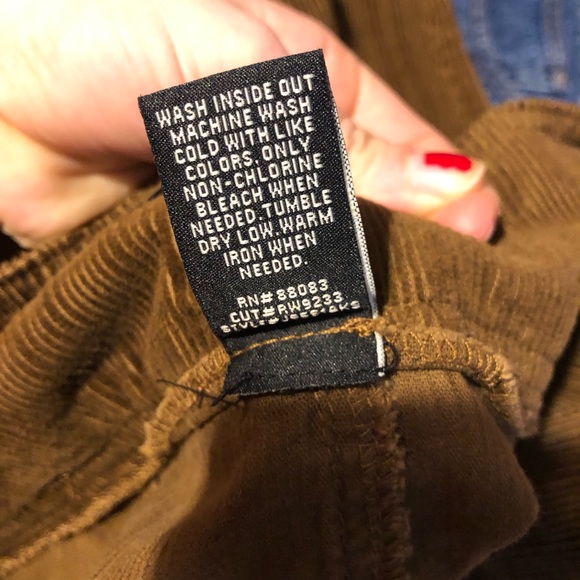 Brown Corduroy Mini Skirt with Waist Tie - Picture 7 of 7